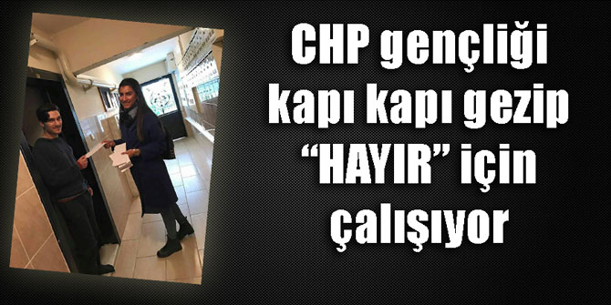 CHP gençliği, kapı kapı gezip "Hayır" için çalışıyor