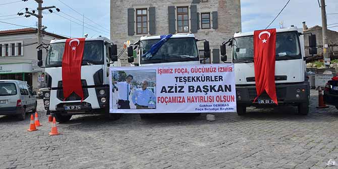BÜYÜKŞEHİR’DEN FOÇA’YA ARAÇ DESTEĞİ
