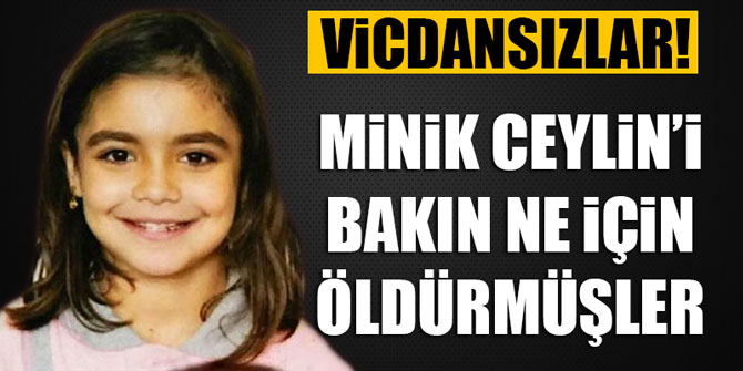Minik Ceylin'i bakın ne için öldürmüşler!