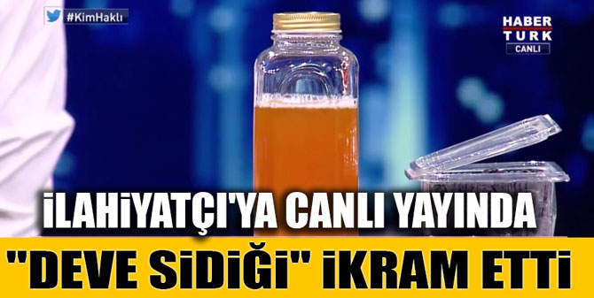 Canlı yayında garip tartışma... "Deve sidiği" ikram etti