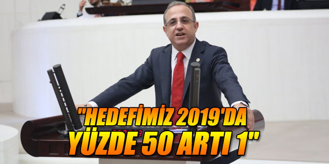 "Hedefimiz 2019'da yüzde 50 artı 1"
