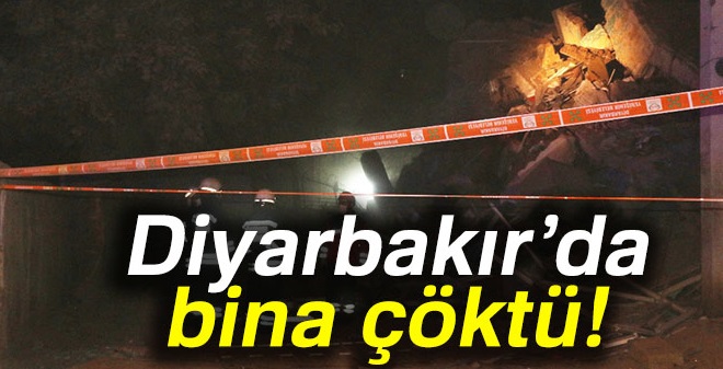 Diyarbakır’ın merkez Yenişehir ilçesinde 4 katlı bir apartman çöktü.