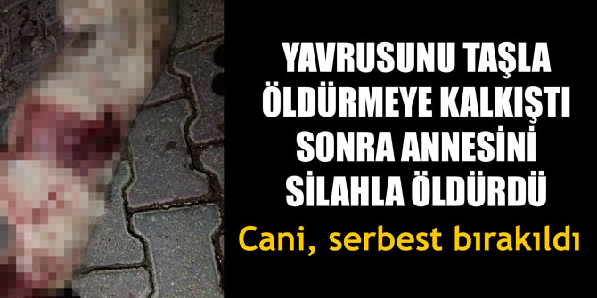 YAVRUSUNU TAŞLA ÖLDÜRMEYE KALKIŞTI; SONRA ANNESİNİ SİLAHLA ÖLDÜRDÜ