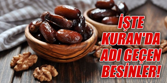 İşte Kuran'da adı geçen besinler