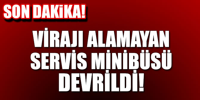 Minibüs devrildi