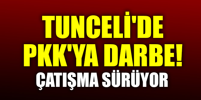 Tunceli'de PKK'ya darbe!