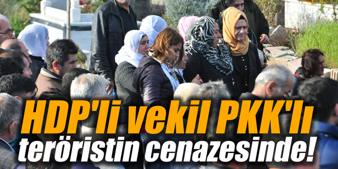 HDP'li vekil PKK'lı teröristin cenazesinde!