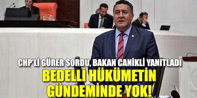 CHP'li Gürer sordu, Bakan Canikli yanıtladı