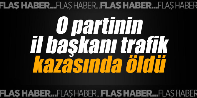 Flaş... O partinin il başkanı trafik kazasında öldü