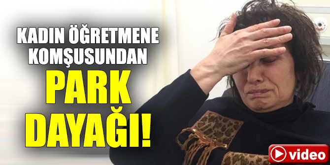 Kadın öğretmene komşusundan park dayağı