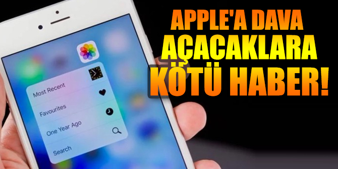 Apple'a dava açacaklara kötü haber!