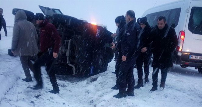 Zırhlı polis aracı kaza yaptı: 3 yaralı