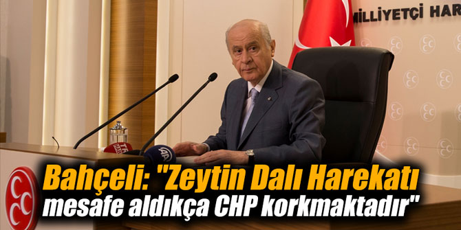 Bahçeli: "Zeytin Dalı Harekatı mesafe aldıkça CHP korkmaktadır"