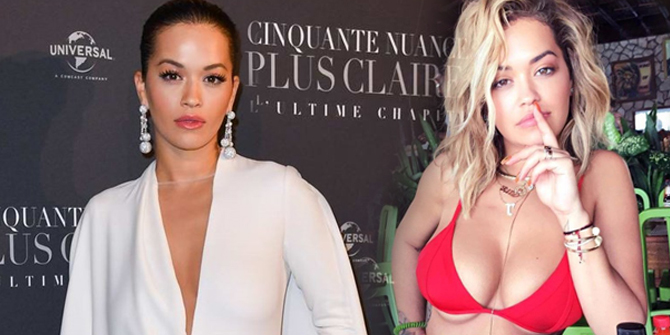 Sütyensiz Rita Ora herkesi gölgede bıraktı!