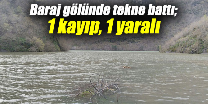 Baraj gölünde tekne battı; 1 kayıp, 1 yaralı