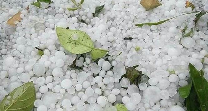 Avuç büyüklüğünde dolu yağdı: 1 ölü