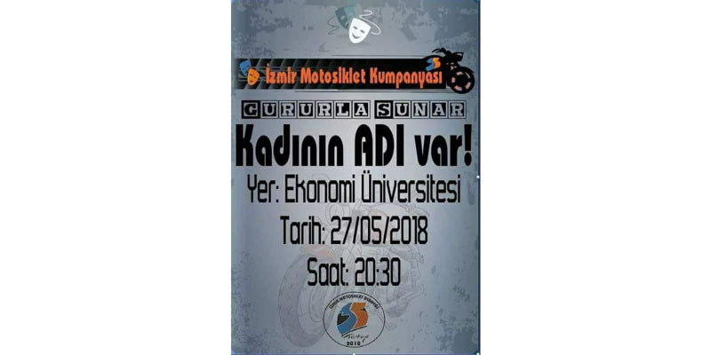 İzmir Motosiklet Derneği'nden "Kadının Adı Var"