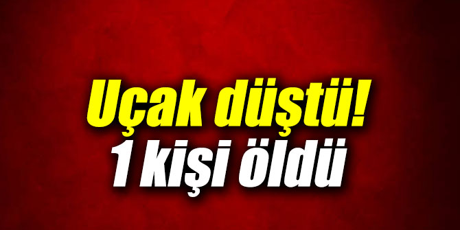 Uçak düştü! 1 kişi hayatını kaybetti