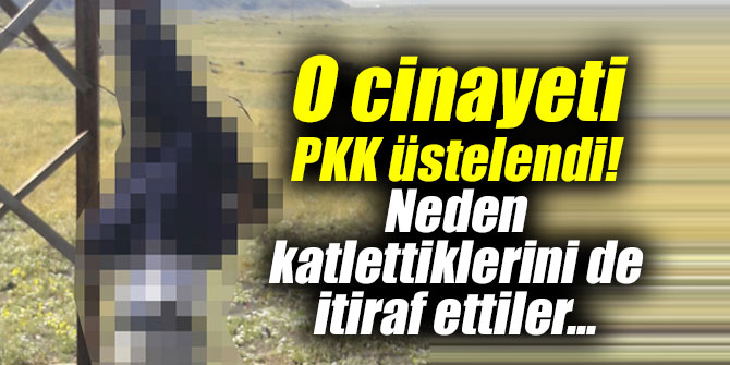 O cinayeti PKK üstelendi! Neden katlettiklerini de itiraf ettiler...