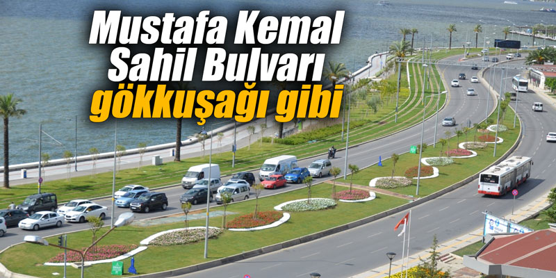 Mustafa Kemal Sahil Bulvarı gökkuşağı gibi