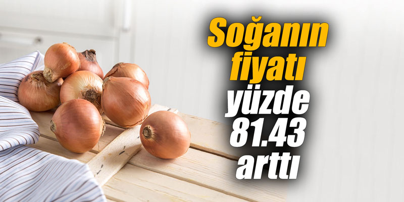 Soğanın fiyatı yüzde 81.43 arttı