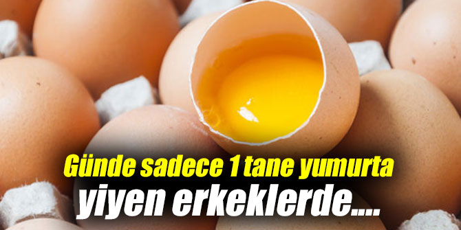 Günde sadece 1 tane yumurta yiyen erkeklerde....