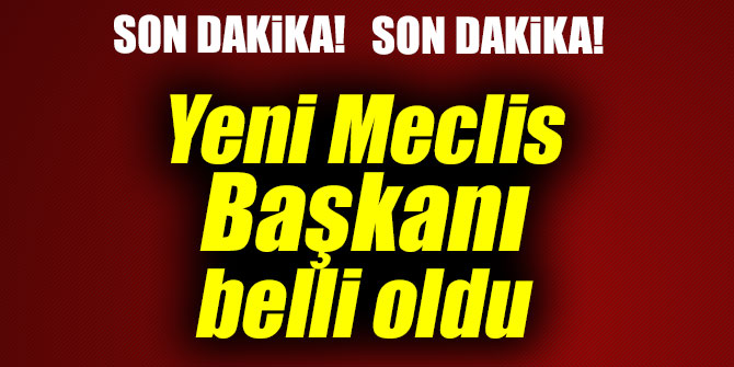 Yeni Meclis başkanı belli oldu