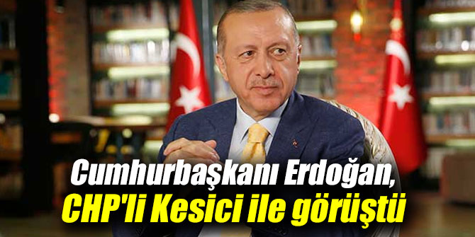 Cumhurbaşkanı Erdoğan, CHP'li Kesici ile bir araya geldi