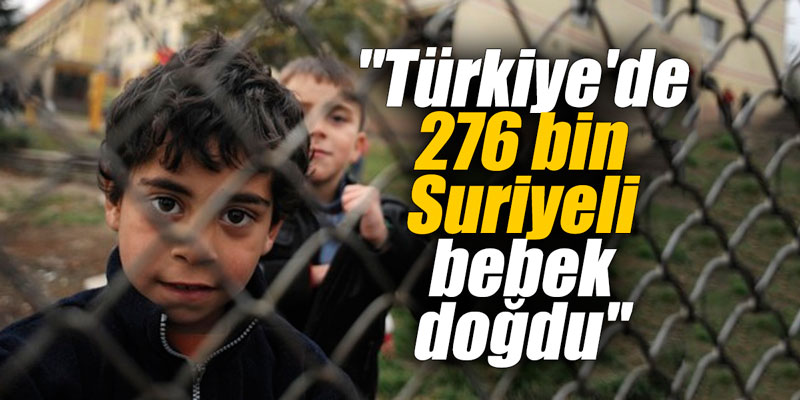 "Türkiye'de 276 bin Suriyeli bebek doğdu"