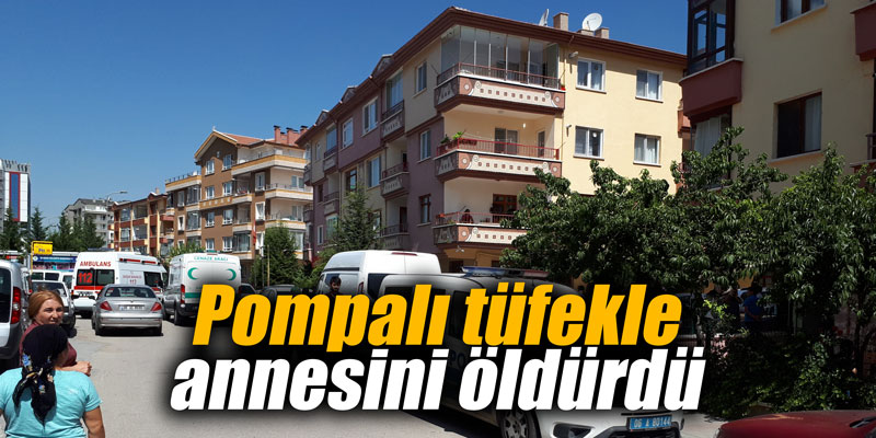 Pompalı tüfekle annesini öldürdü