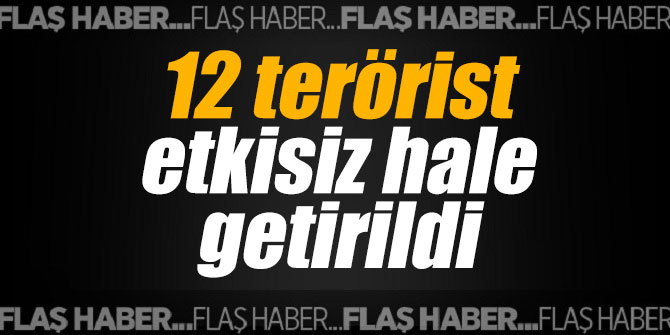 12 terörist etkisiz hale getirildi