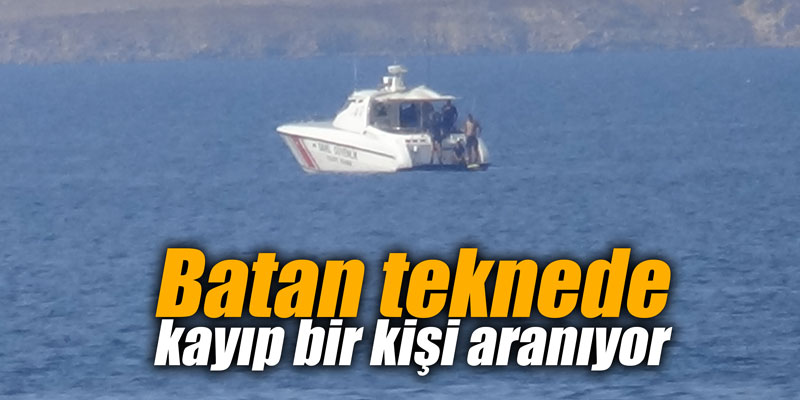Batan teknede kayıp bir kişi aranıyor