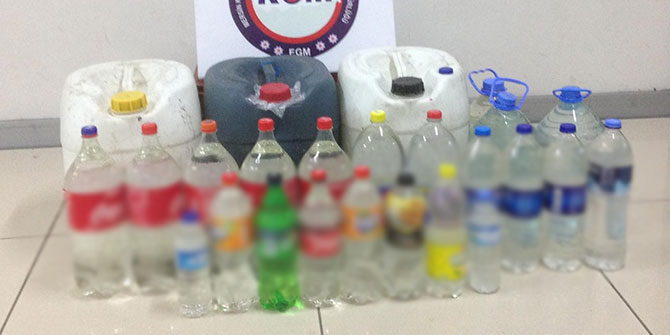 658 litre sahte içki ele geçirildi