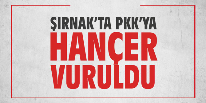 Şırnak’ta PKK’ya ‘hançer’ vuruldu