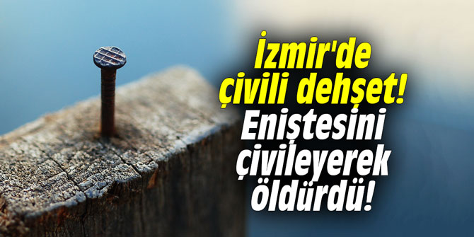 İzmir'de çivili dehşet! Eniştesini çivileyerek öldürdü!