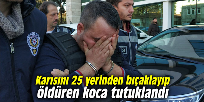 Karısını 25 yerinden bıçaklayıp öldüren koca tutuklandı