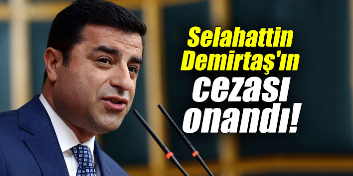 Selahattin Demirtaş'ın cezası onandı!