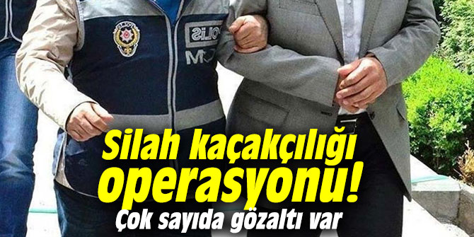 Silah kaçakçılığı operasyonu! Çok sayıda gözaltı var