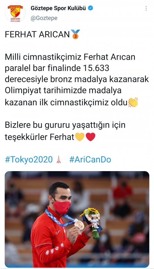 Ferhat Arican A Goztepe Den Tebrik